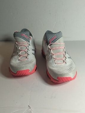 ASICS Women's White and Pink Athletic Running Sneakers Size 8.5